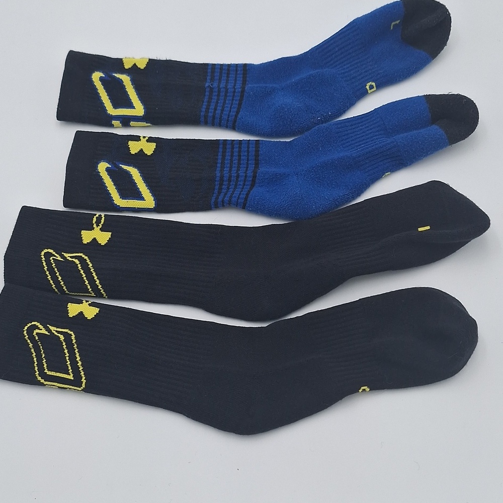 Under Armour Phenom Curry Kids Black and Blue Athletic Sock